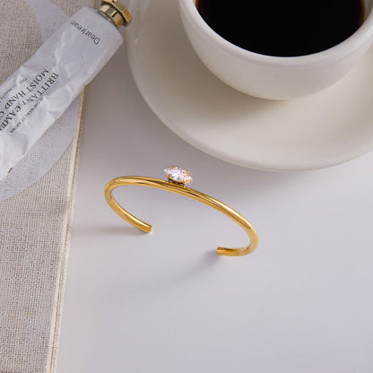 Olive Branch Marquise Cuff Bracelet