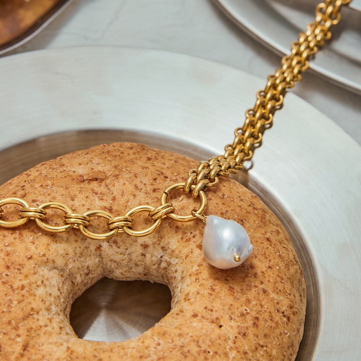 Harbour Baroque Pearl Chain Necklace
