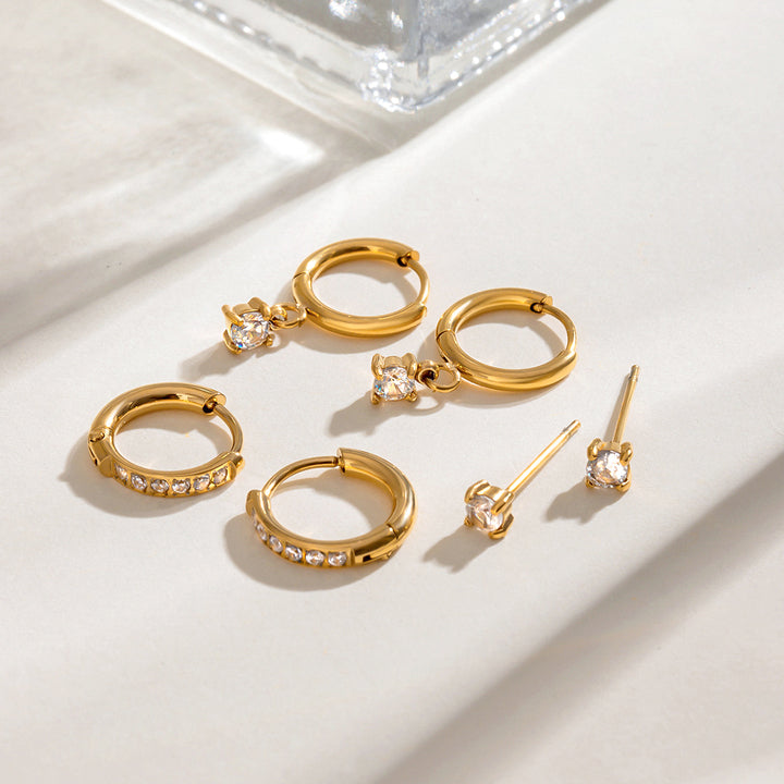 Lumen Zirconia Stacking Earrings