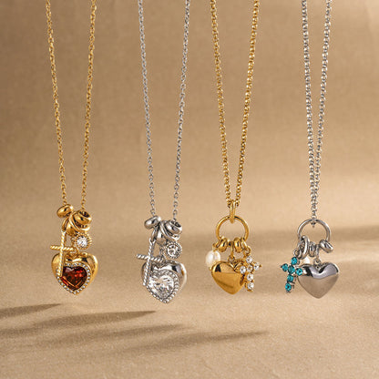 Levante Charm Cluster Pendant Necklace