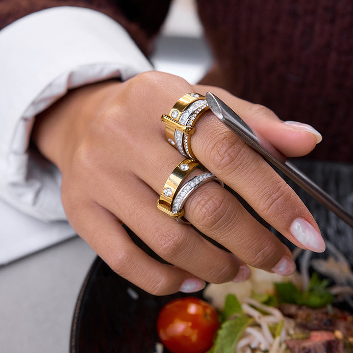 Ostro Pavé Band Ring