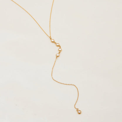 Lumen Zircon Lariat Necklace