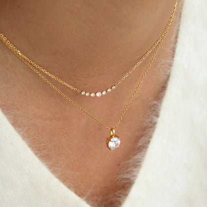 Cala Graduated Zircon Necklace