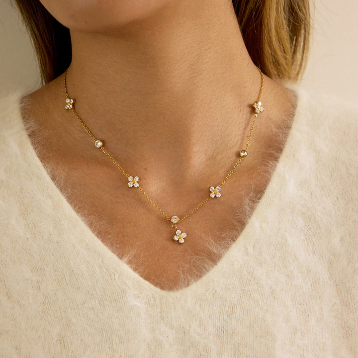 Mistral Four-Petal Charm Necklace
