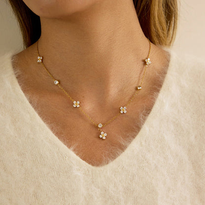 Mistral Four-Petal Charm Necklace