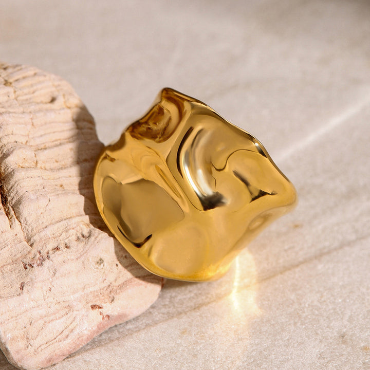 Mistral Molten Wide Band Ring