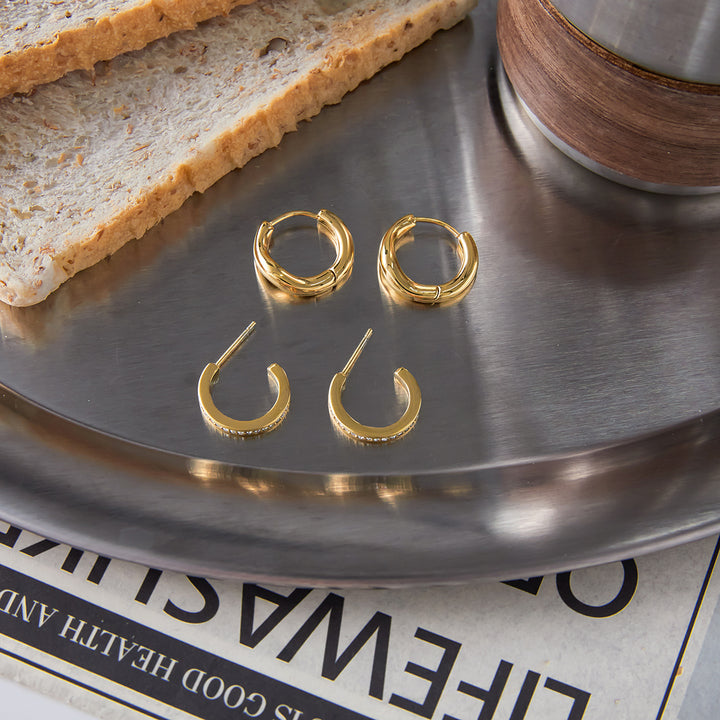 Ripple Sculpted Hoop Earrings