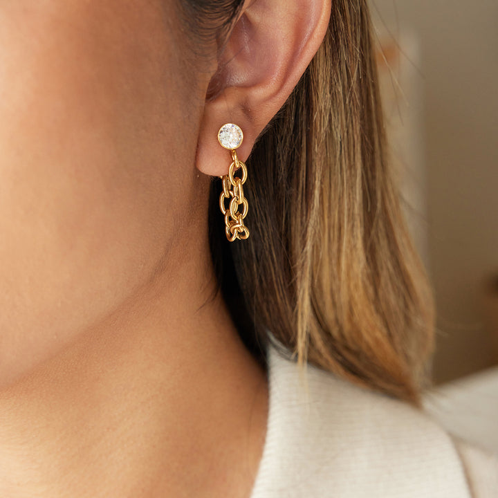 Marea Cable Chain Drop Earrings
