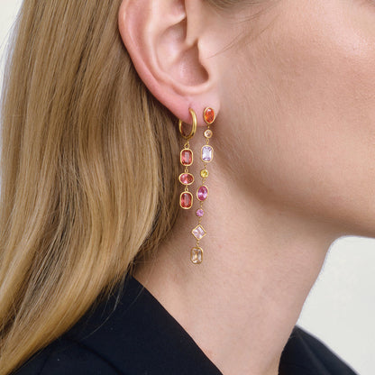 Riviera Triple Stone Drop Earrings