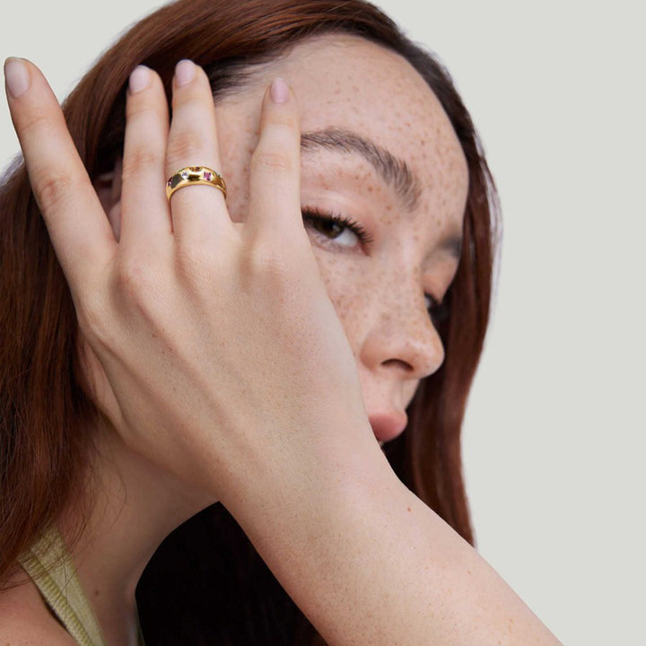 Riviera Multi-Stone Dome Ring