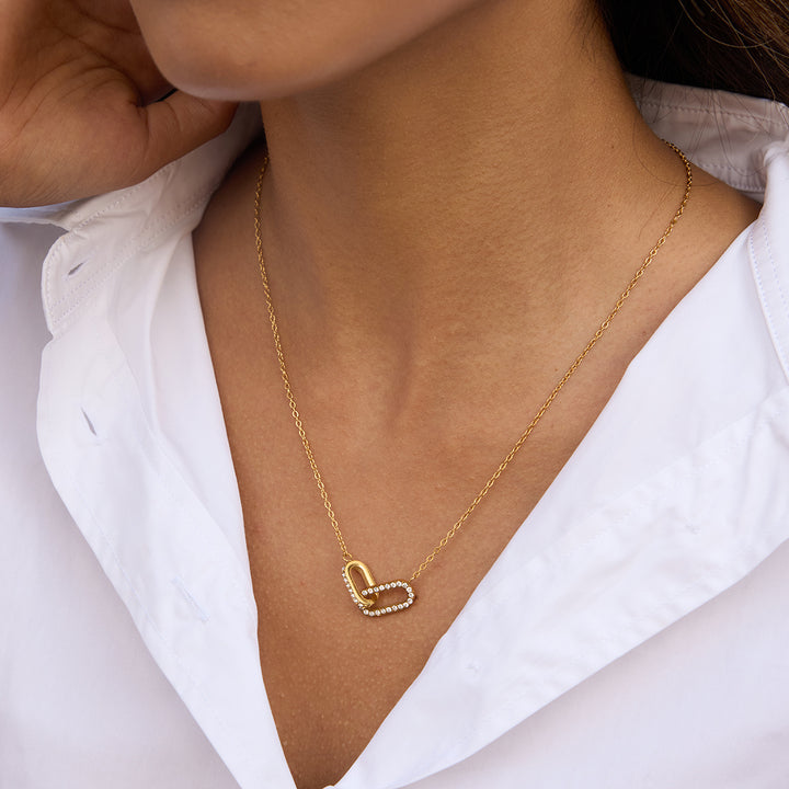 Olive Branch Linked Oval Necklace