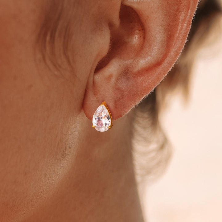 Salt Air Solitaire Screw-Back Earrings