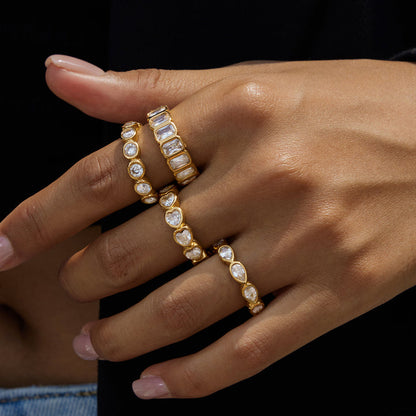 Dune Pear Stone Eternity Ring