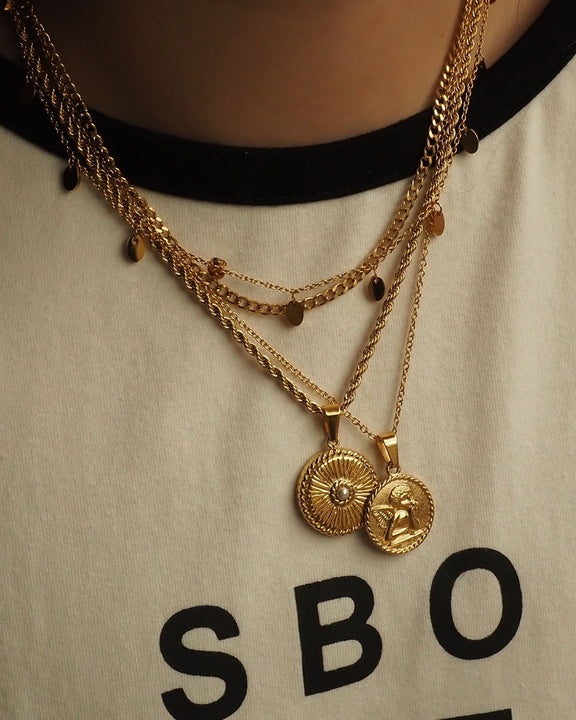 Lumen Cherub Medallion Necklace