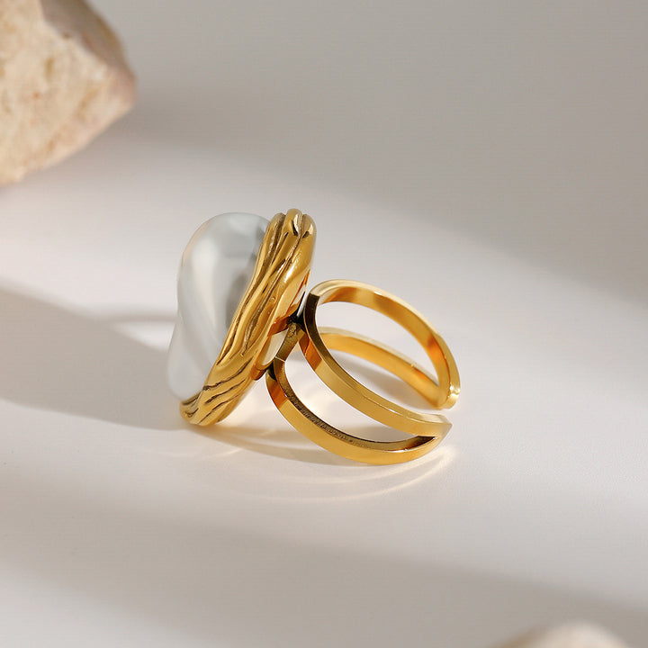 Lumen Baroque Pearl Open Ring