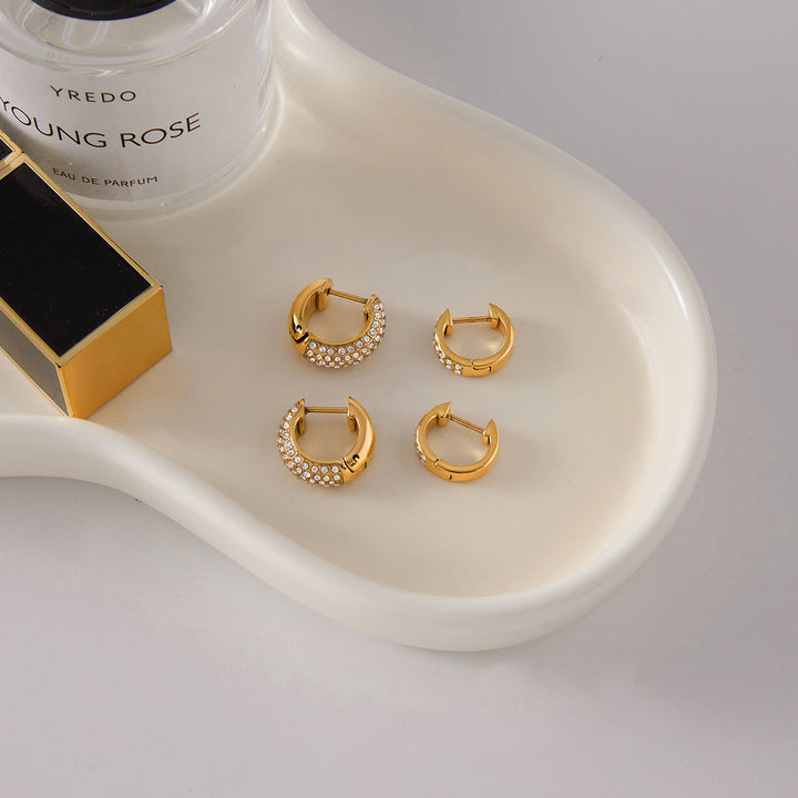 Salt Air Pavé Chunky Hoop Earrings