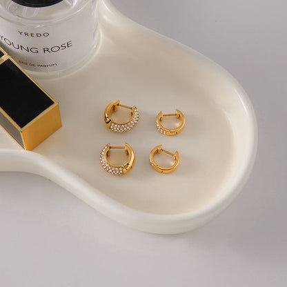 Salt Air Pavé Chunky Hoop Earrings