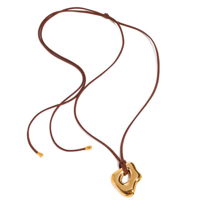 Driftwood Molten Pendant Cord Necklace