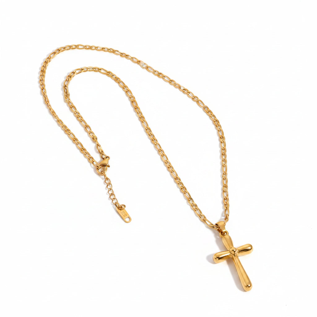 Alba Polished Cross Necklace