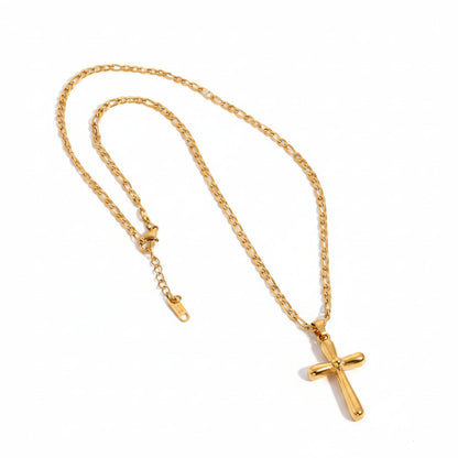 Alba Polished Cross Necklace