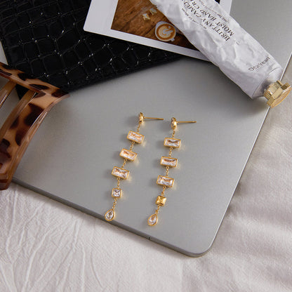 Marea Baguette Cascade Earrings