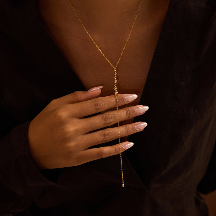 Lumen Zircon Lariat Necklace