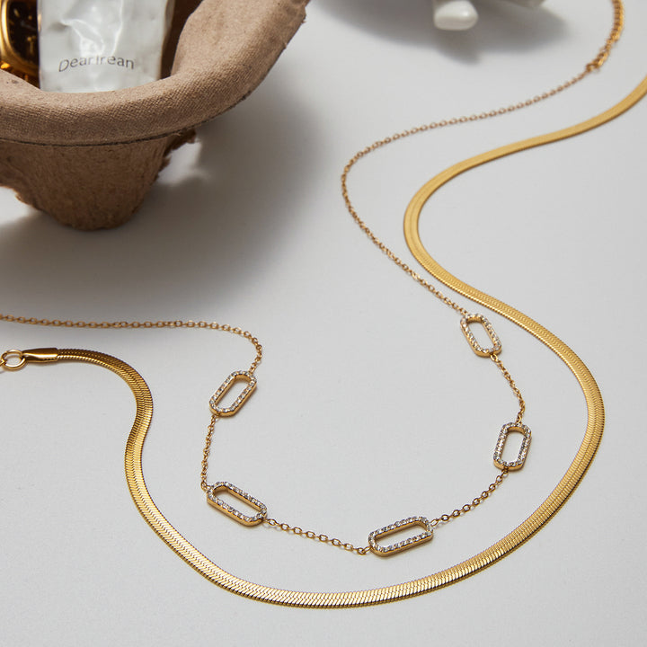 Formentera Pavé Station Necklace