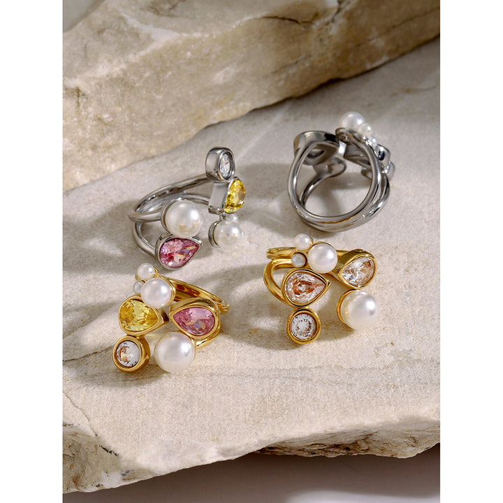 Rockpool Bezel Cluster Ring