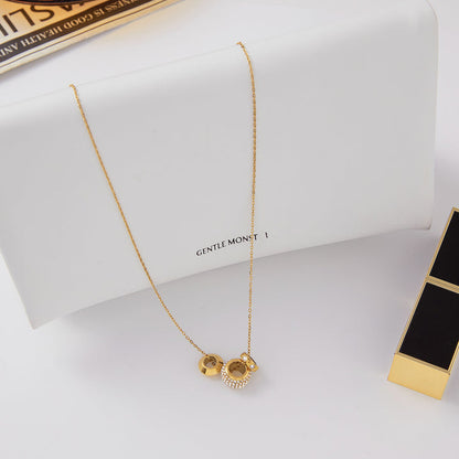 Dune Trio Bead Pendant Necklace