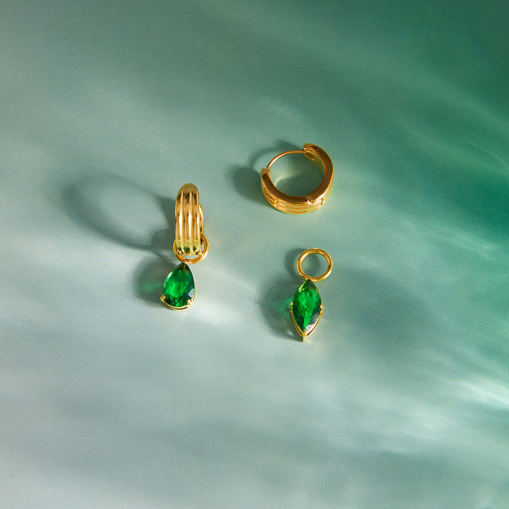 Olive Grove Green Drop Earrings