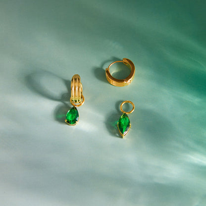 Olive Grove Green Drop Earrings
