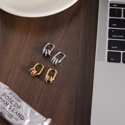 Cala Oval Link Hoop Earrings