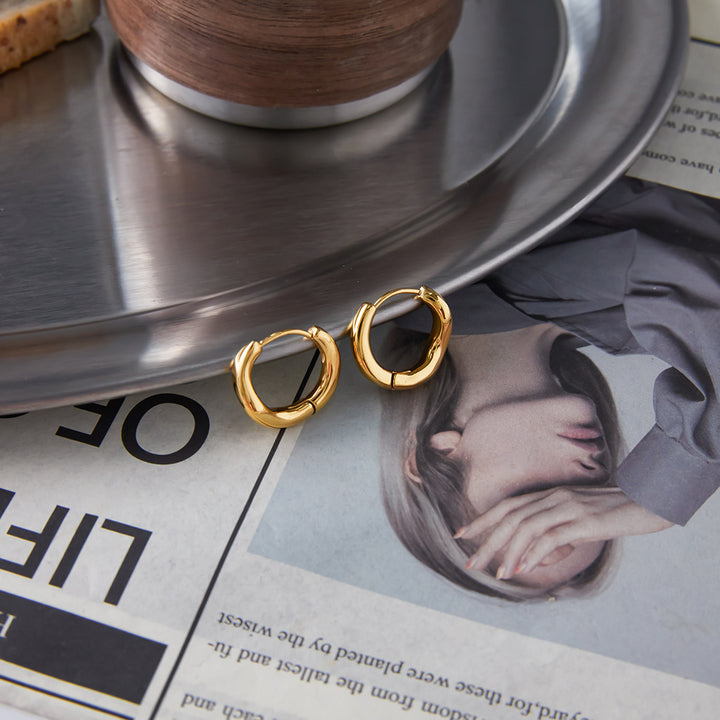 Ripple Sculpted Hoop Earrings