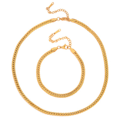 Riviera Woven Wheat Chain Bracelet