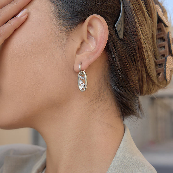 Ithaca Interlocking Link Drop Earrings