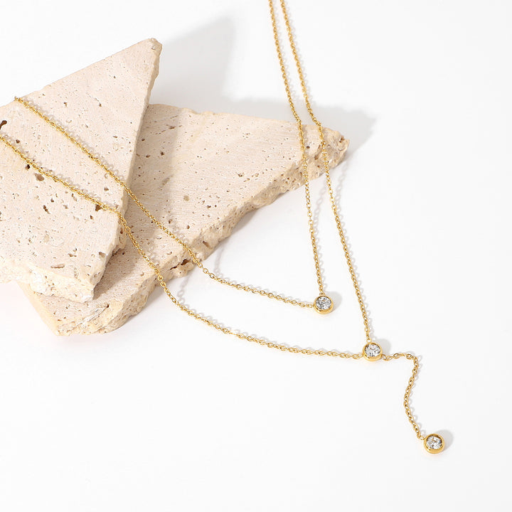 Cascade Layered Lariat Necklace