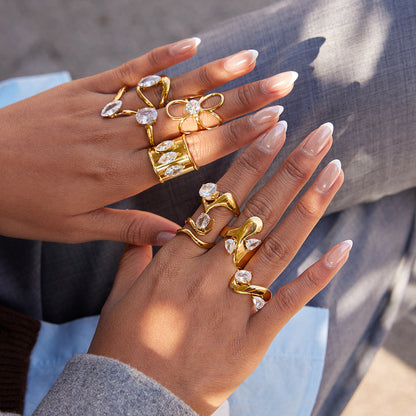 Lumen Sculpted Solitaire Ring