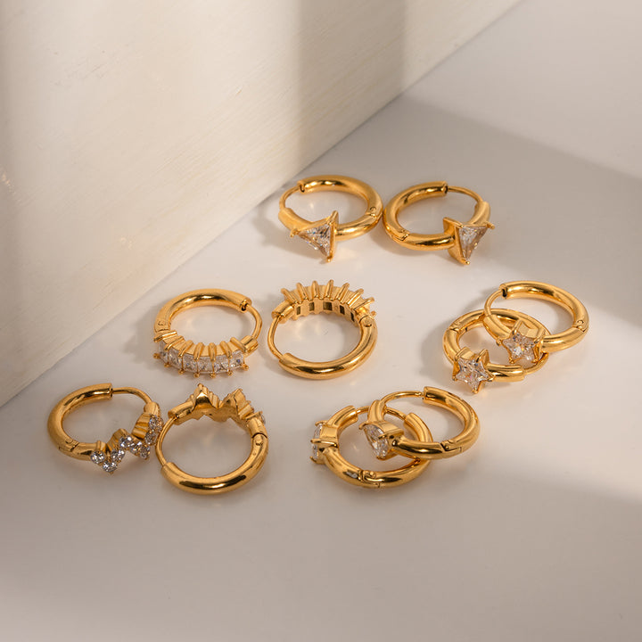 Levante Pavé Cluster Huggie Earrings