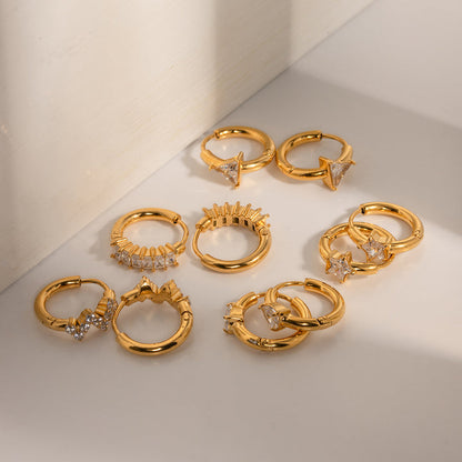Levante Pavé Cluster Huggie Earrings