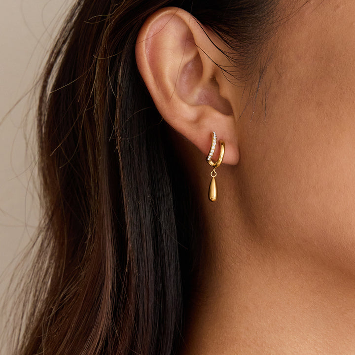 Levante Pavé Teardrop Drop Earrings
