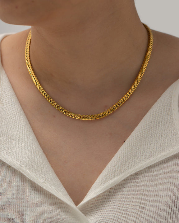 Riviera Woven Wheat Chain Bracelet