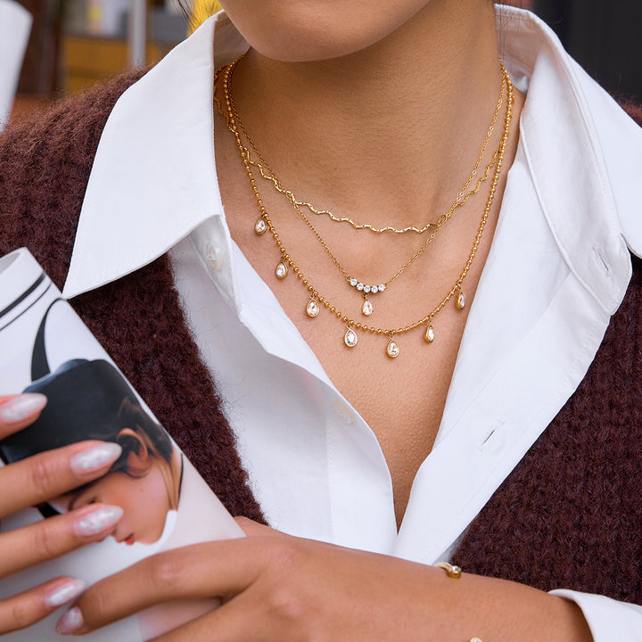 Tramontana Rippled Link Necklace