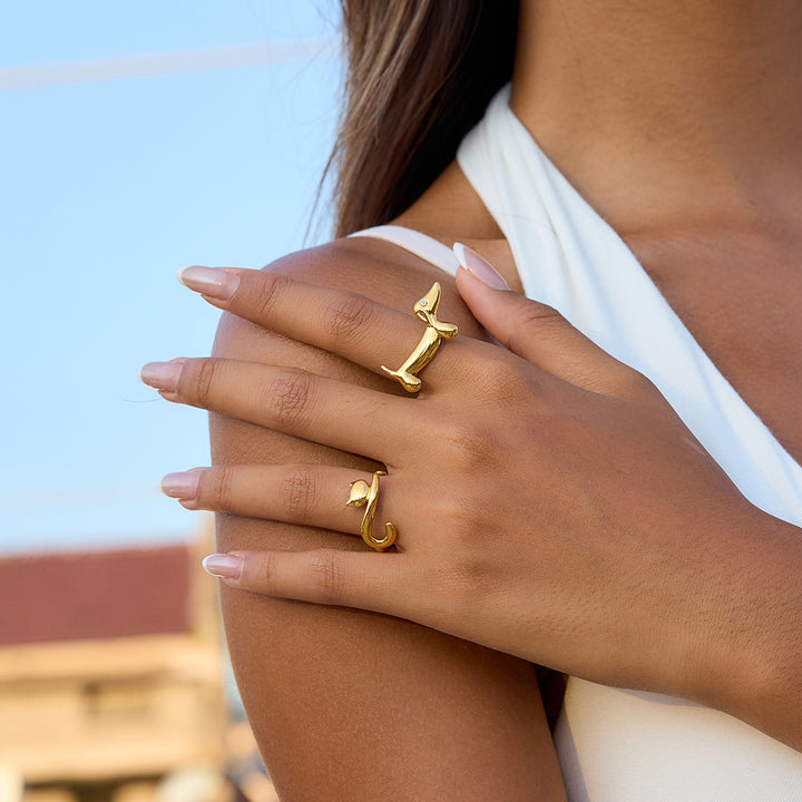 Alba Dachshund Adjustable Ring
