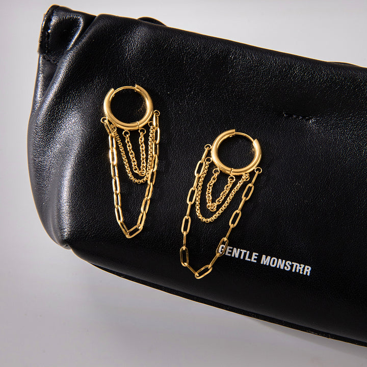 Aegean Two-Tone Fringe Hoop Earrings