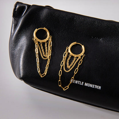 Aegean Two-Tone Fringe Hoop Earrings