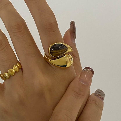 Sirocco Tiger Eye Bypass Ring