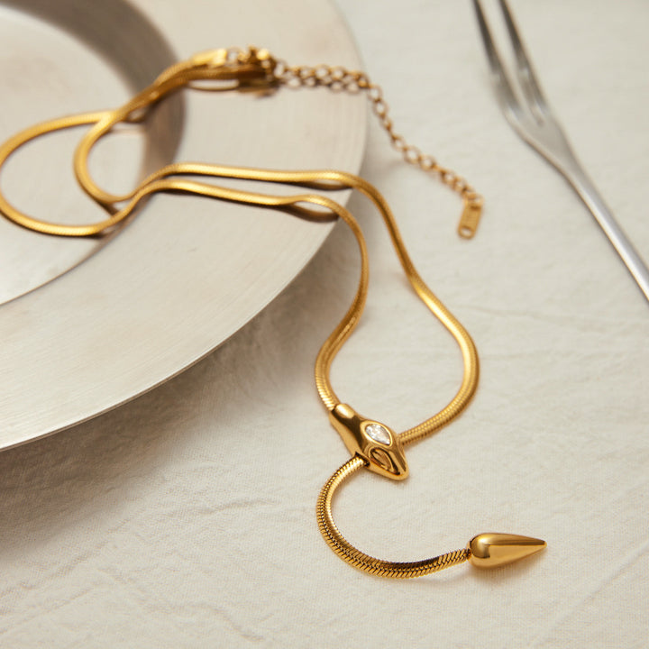 Meltemi Snake Lariat Necklace