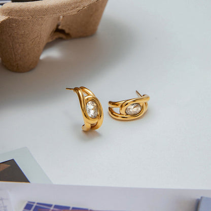 Menorca Open Curve Huggie Earrings