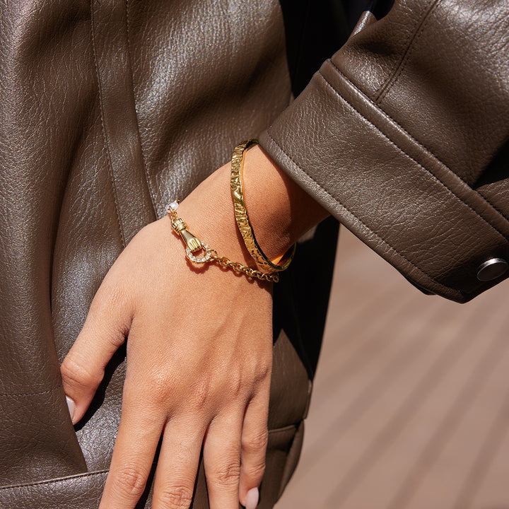 Aegean Hand Charm Pearl Bracelet