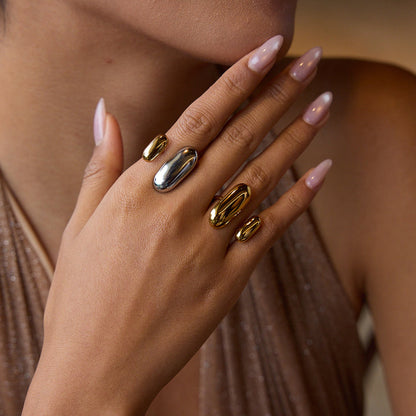 Salt Air Two-Tone Bean Ring